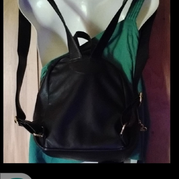 Betsey Johnson Black and Gold Backpack - Picture 3 of 4